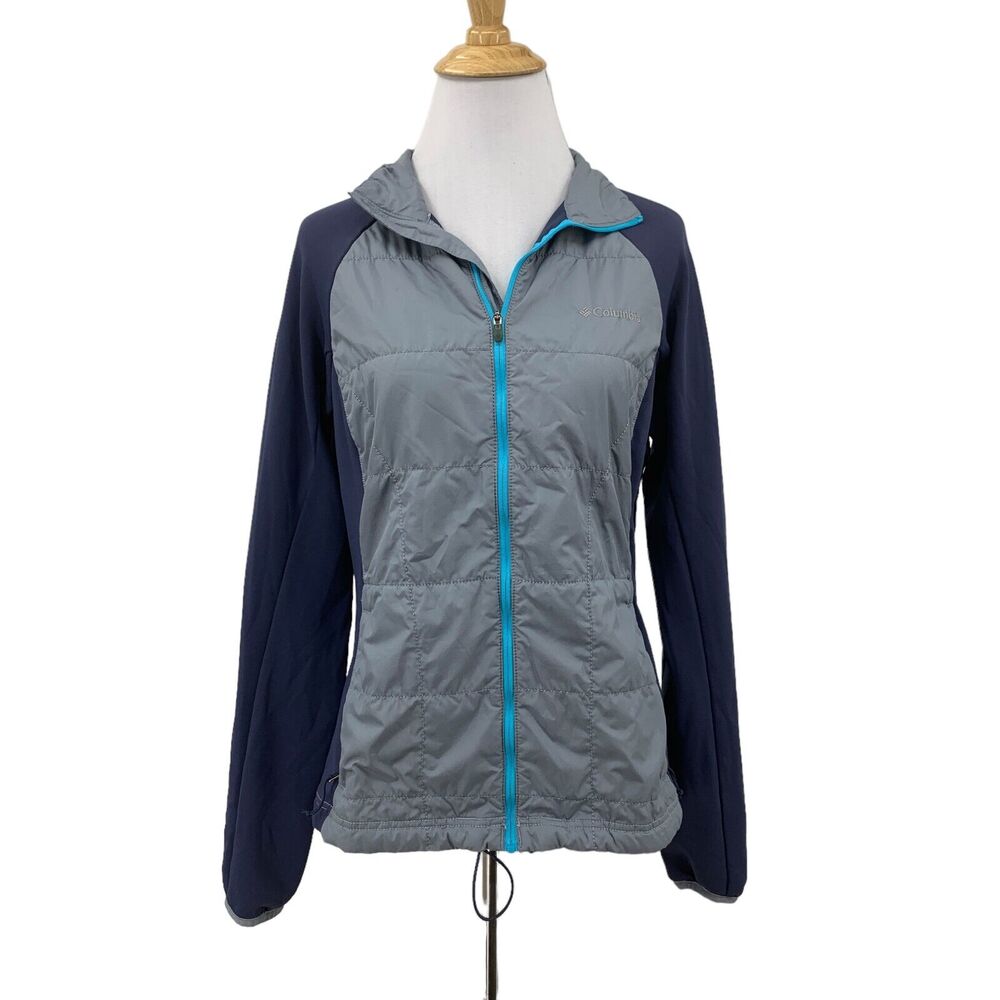 Columbia Jacket Womens M Medium Insulated Quilted Zip Up Long Sleeve Lightweight